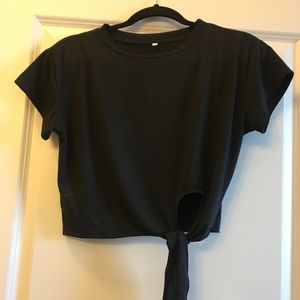 black crop top
